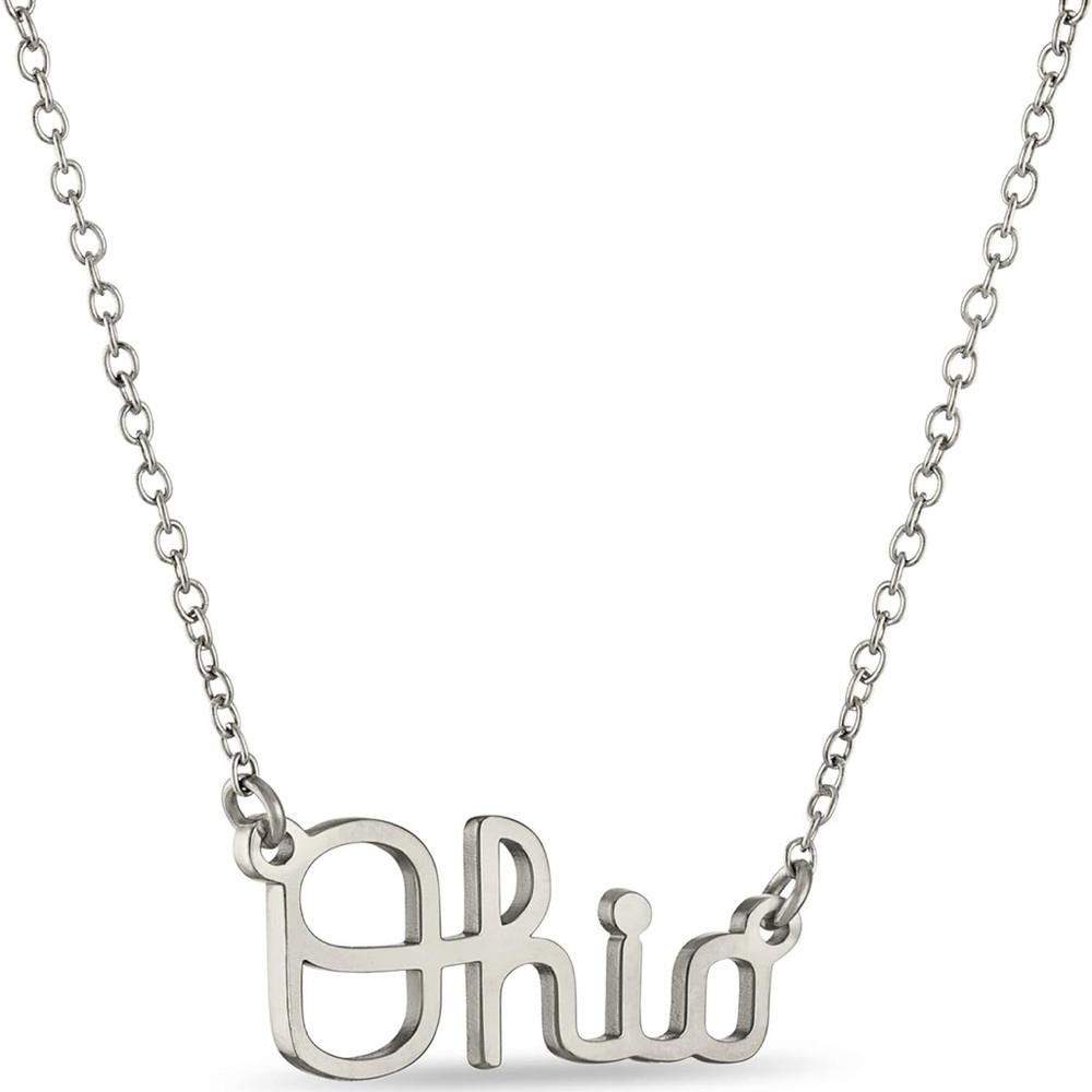 Silver Ohio Pendant Necklace